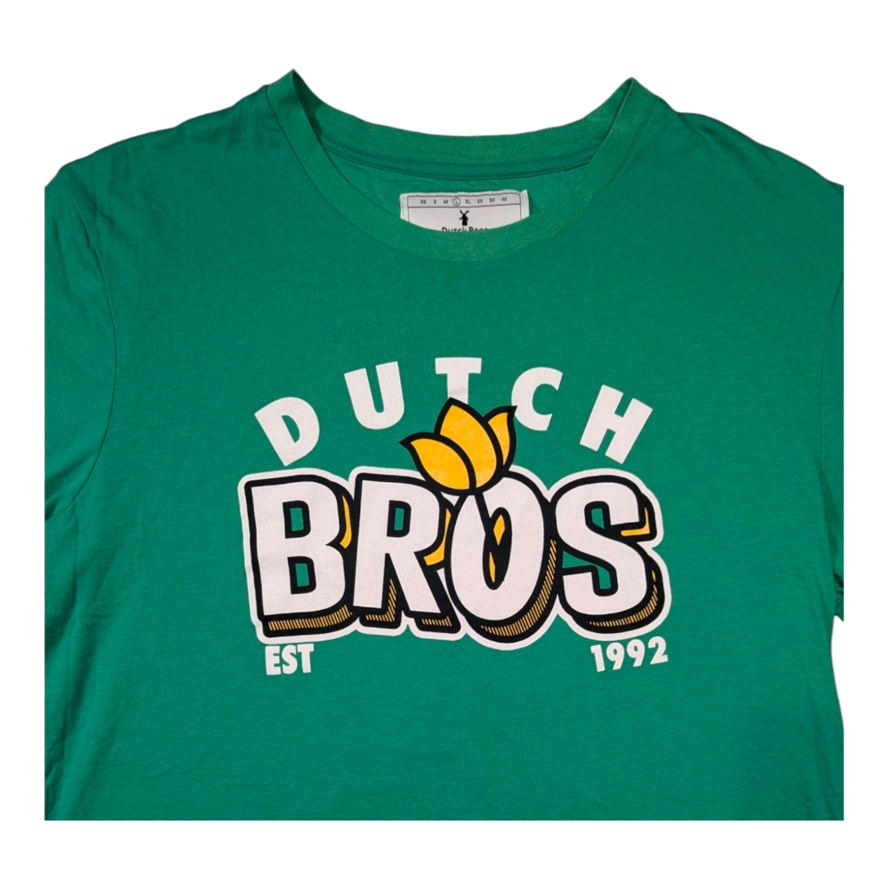 Dutch Bros Coffee Espresso Green Large Barista Broista Adult Large